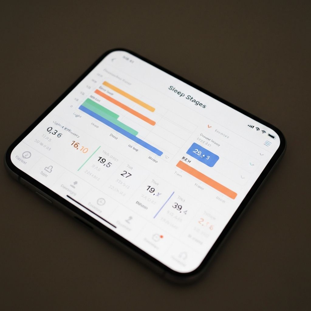 Zepp app showing detailed sleep tracking data with sleep stages
