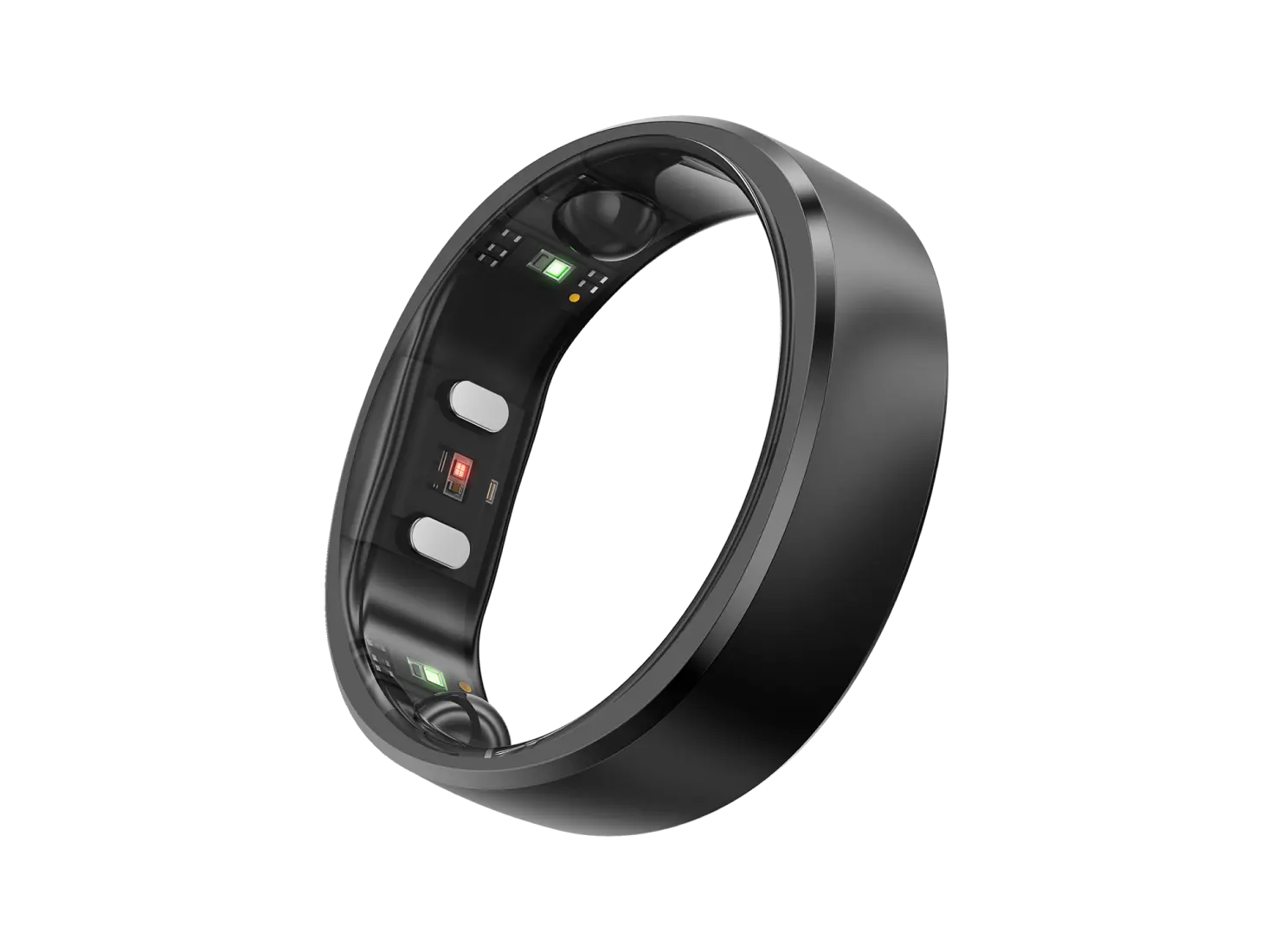 RingConn Gen 2 in Black with interior sensors visible